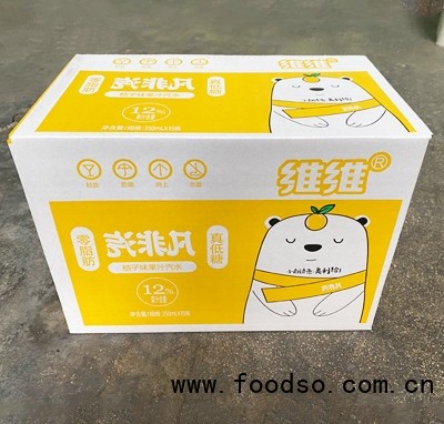 维维汽非凡果汁汽水桔子味350ml×15