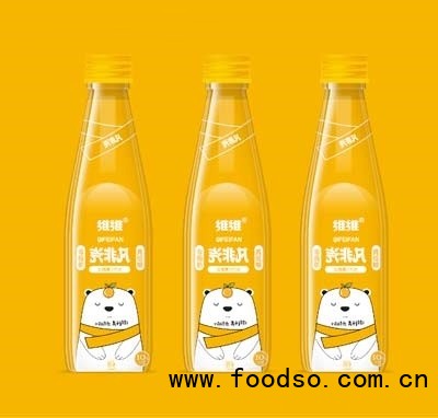 维维汽非凡红桔果汁汽水碳酸饮料低糖零脂饮品招商350ml