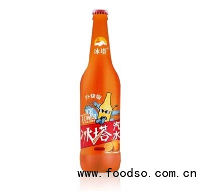 冰塔汽水碳酸饮料橙味500ml