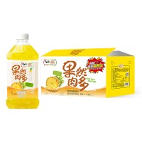 浩明果然肉多蜂蜜菠萝椰果复合果汁饮料箱装 招商1L×12瓶