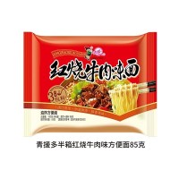 青援多半箱红烧牛肉味方便面85g